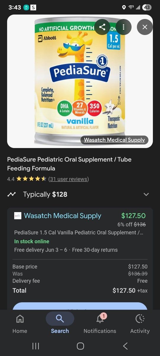 Pediasure Case /24 Cans