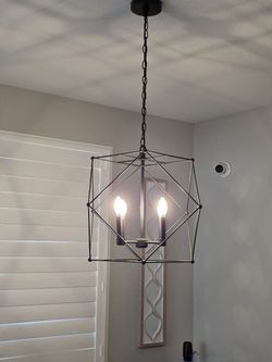 Black Geometric Pendant Chandelier Light Fixture