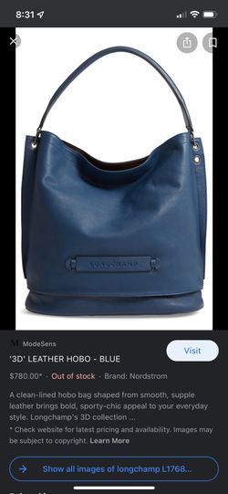Longchamp Leather Hobo Bag