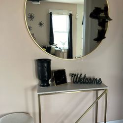 Entryway Table And Mirror 