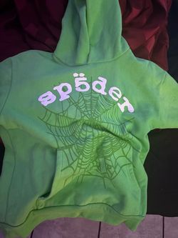Sp5der Green Hoodie Graphic