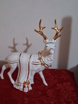 Traditions with and gold reindeer Porcelain New
