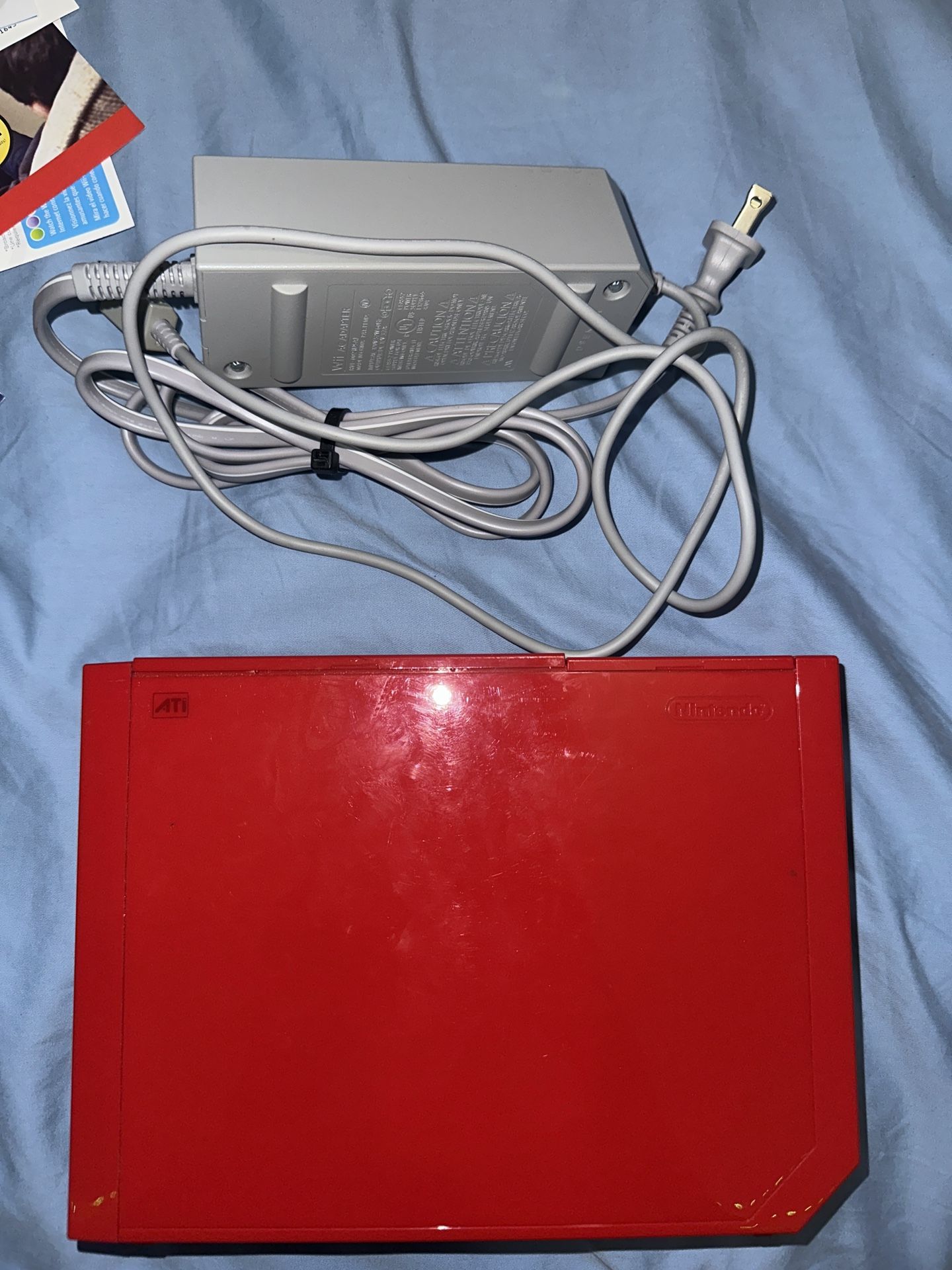 Red Nintendo Wii 25th Anniversary Console w/ Power Cord & Stand Only