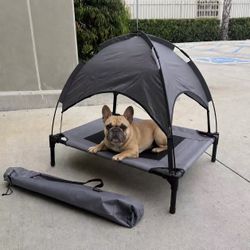 New In Box 30x25x30 Inch Tall Elevated Dog Cot Bed With Canopy