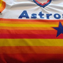 Proknit 70's Vintage Houston Astros V Shirt Lg
