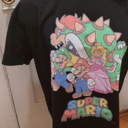 Super Mario Black T-Shirt new no tags size medium