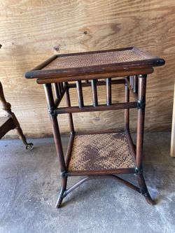 Cane Side Table