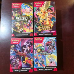 Ascended heroes booster bundle, destined rivals, journey together, perfect order 4 booster bundle boxes