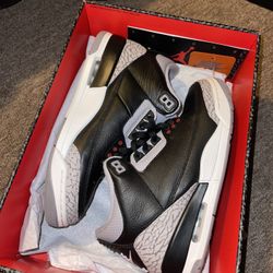Air Jordan 3 Black Cement size 8