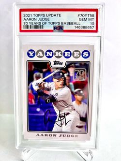 ⚾ Aaron Judge 2021 Topps Update 70 Years Insert #70YT-58 PSA 10 Gem Mint Yankees 💎