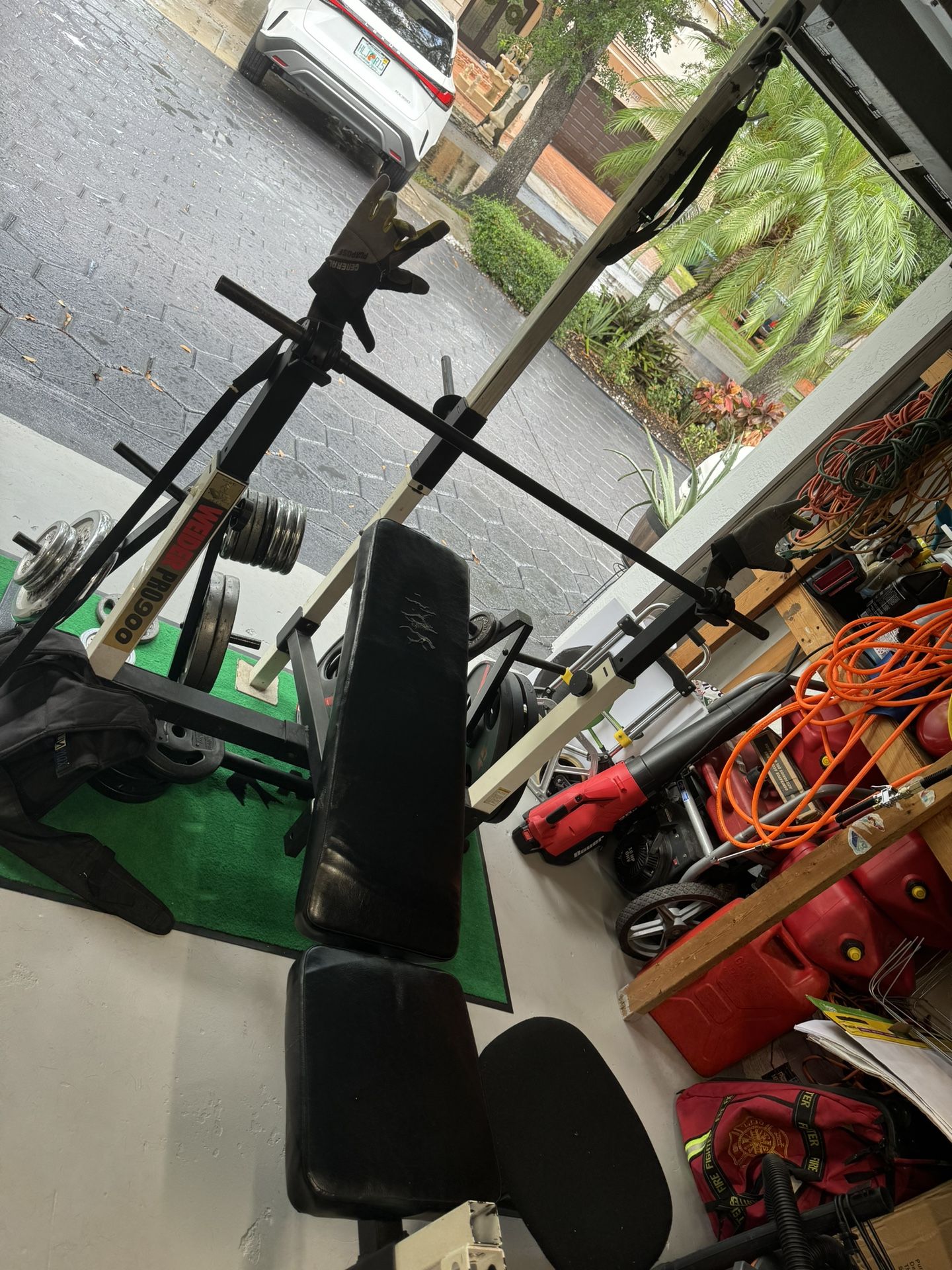 Workout Bench With Cable