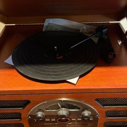 Crosley CR66 5-in-1 Record Player Turntable Radio Cassette CD 