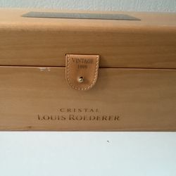 Louis Roederer 1999 Cristal Jerboam Handmade Champagne Box & Empty Bottle (3L)