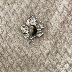 Silver Leaf Brooch 