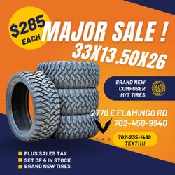 Brand New Comforser MT TIRES – 33x13.50x26 !!!!!