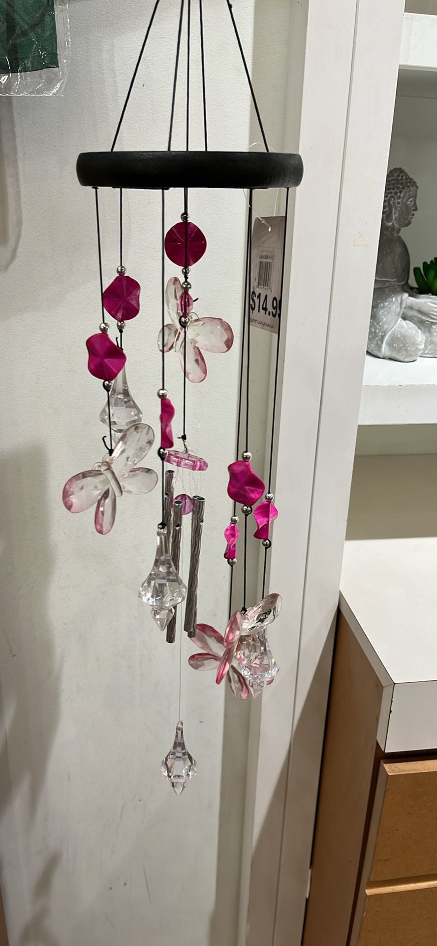 Pink and Crystal Wind Chimes