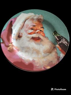 Coke Cola Santa Salad Plate Set Of 4