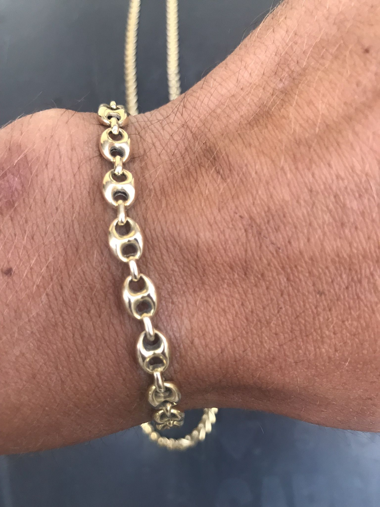 14kt Gold Mariner Link Gucci Puffy Style Vintage 6.9 Grams