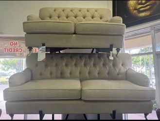 SOFA & LOVESEAT IN BEIGE 😍😍 2 piece living room SET