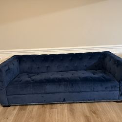 Blue Velvet Couches 