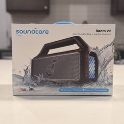 Soundcore Boom V2 Waterproof Bluetooth Speaker – Open Box, Like New Condition (Blue)