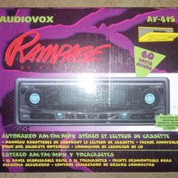 Audiovox Detachable Face Car Sterio Cassette  Player. New. Older Model. 