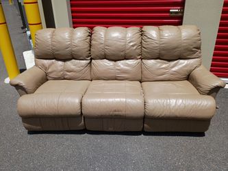 Leather reclining couch