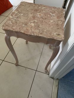 Pink marble French Provencial table