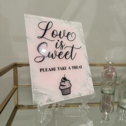 Cute Acrylic Sign “Love is Sweet” 💕