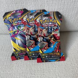 3 Brand New Pokémon Mega Evolution Sleeved Booster Packs