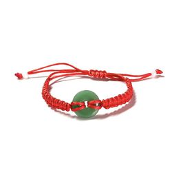 Red Green Jade Jadeite Round Bracelet Bangle 
