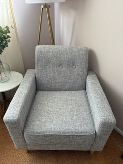 Gray Upholstered Accent Chair
