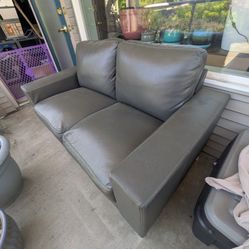 Loveseat (Faux leather, Free For Pickup)