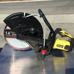 Electric concrete cutting saw