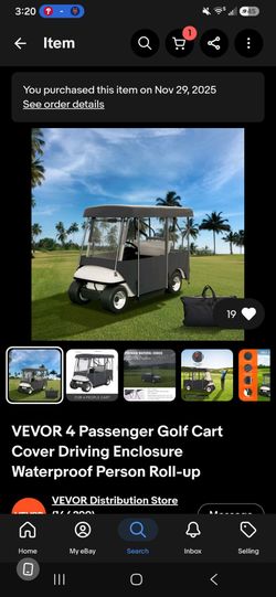 New golf cart plastic cover