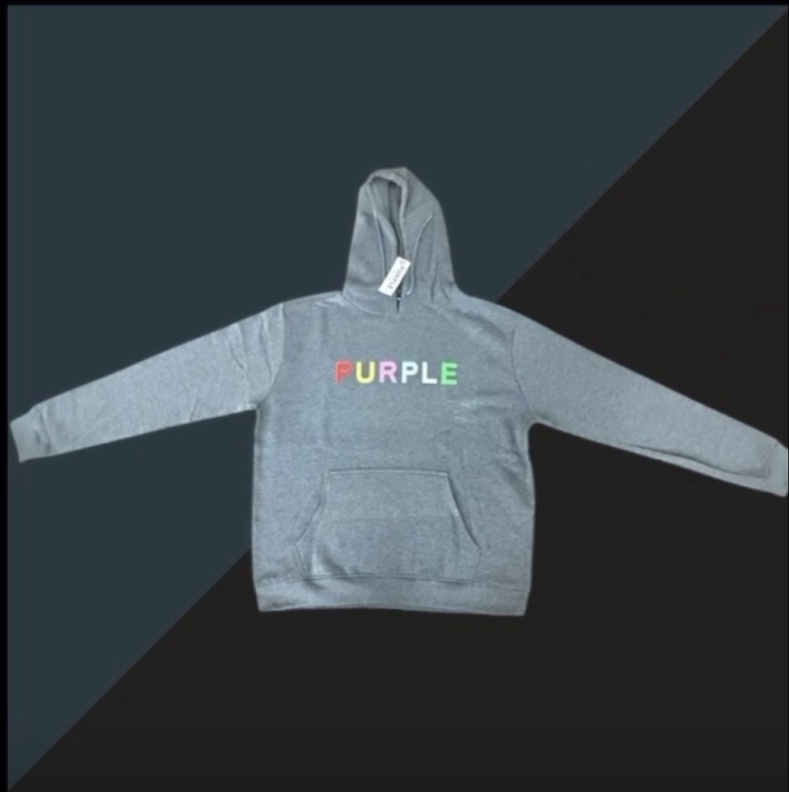 Grey Color Purple Brand Hoodie Size S