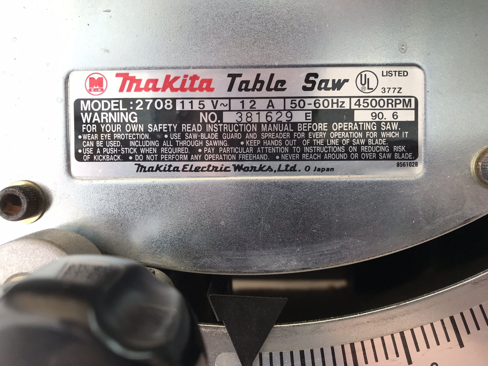 Makita Table Saw 2708 for Sale in Casa Grande, AZ OfferUp