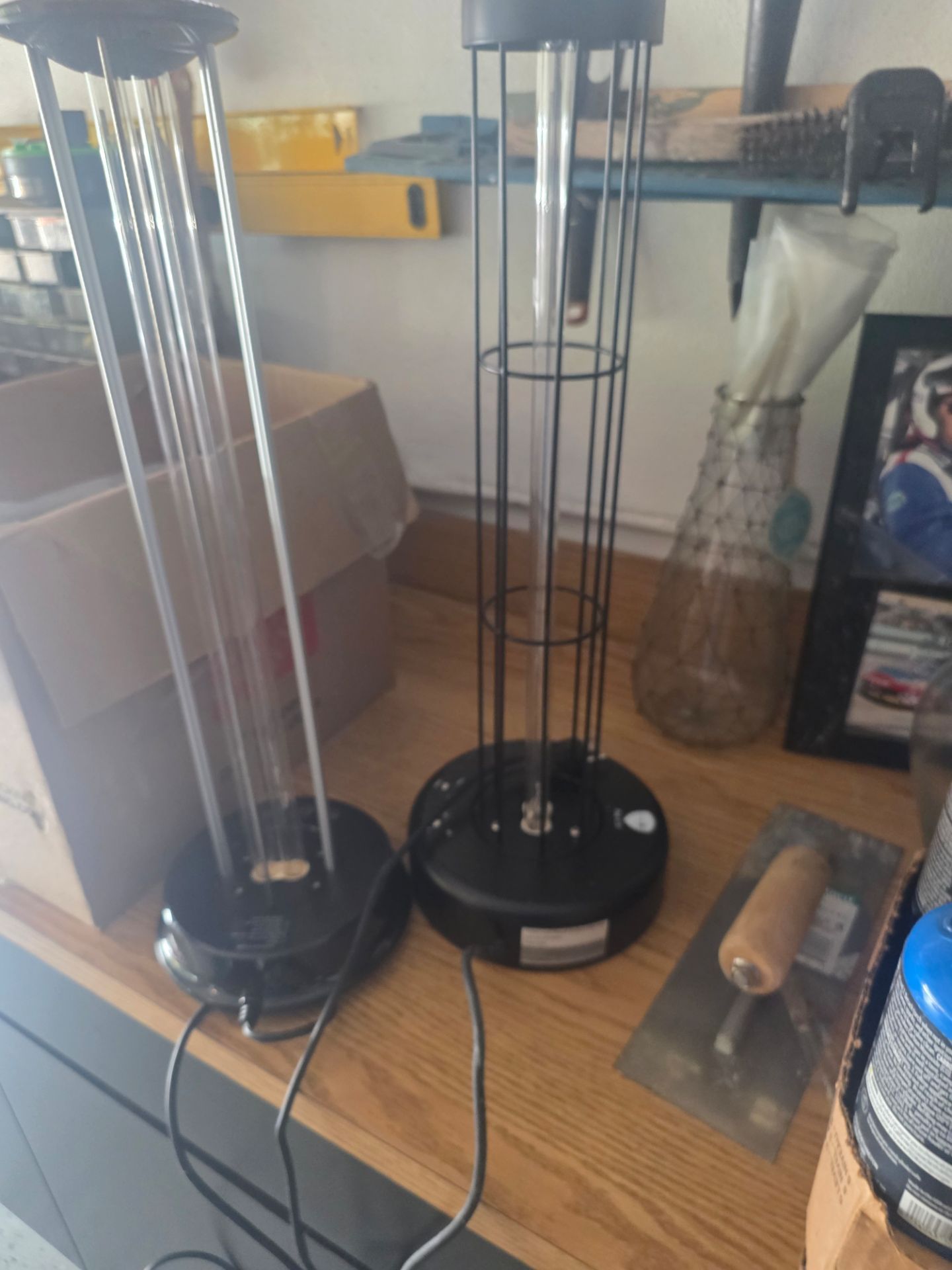 Two disinfected sterilizing lamps