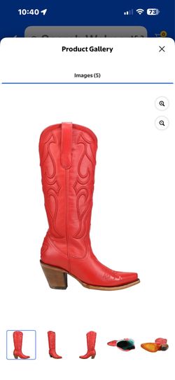 Corral Boots Womens Stitch Pattern Embroidered Snip Toe Zippered Cowboy  Mi