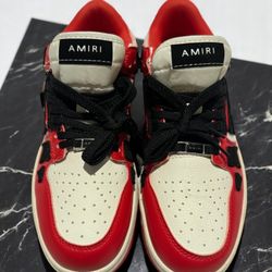 Amiri Skel Top Low - Red/Black/White