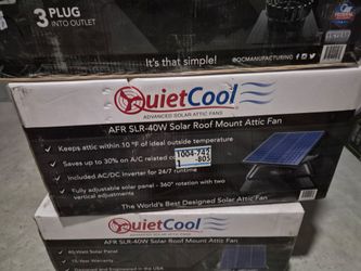 40-Watt Hybrid Solar/Electric Powered Roof Mount Attic Fan Included Inverter NEW