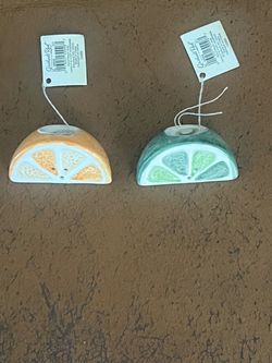 Citrus Slice Ceramic Salt and Pepper Shakers
