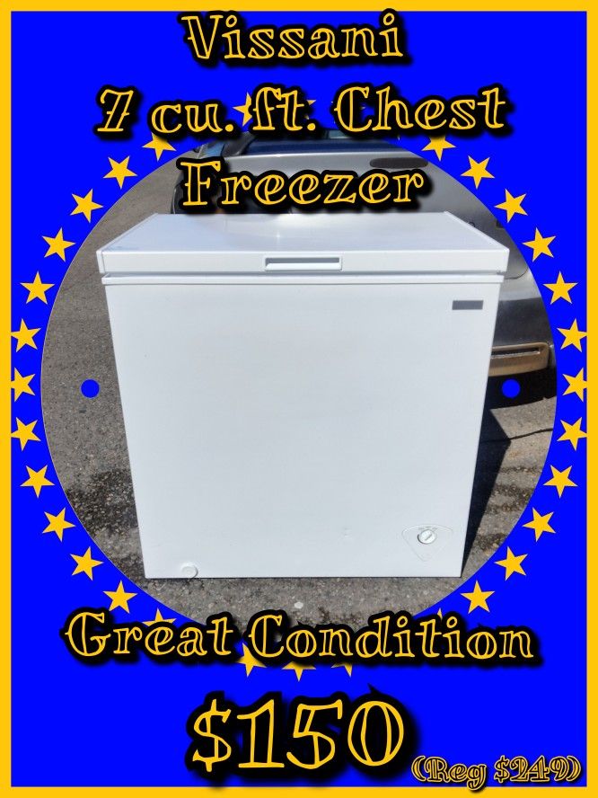 Vissani 7 cu. ft. Chest Freezer for Sale in Lakewood, WA OfferUp