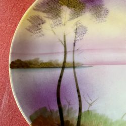 Vintage Japanese Meito Plate - Hand-Painted 