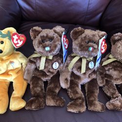 TY Beanie Baby Bears - FIFA Champs