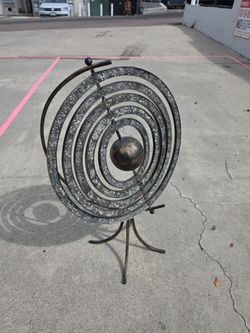 Standing metal decorative planet art price with rings