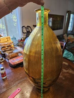 Amber Brown Floor Vase Jar 21-24in