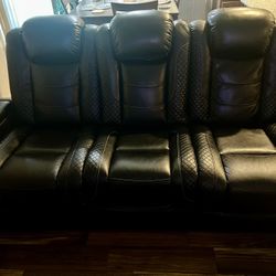 Black  Recliner Theater Style Living room Set 2-piece 