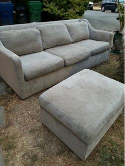 Couch and ottoman: Crate and Barrel