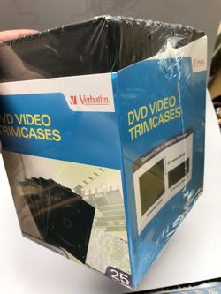 DVD video trimcases, set of 25, by Verbatim , brand new